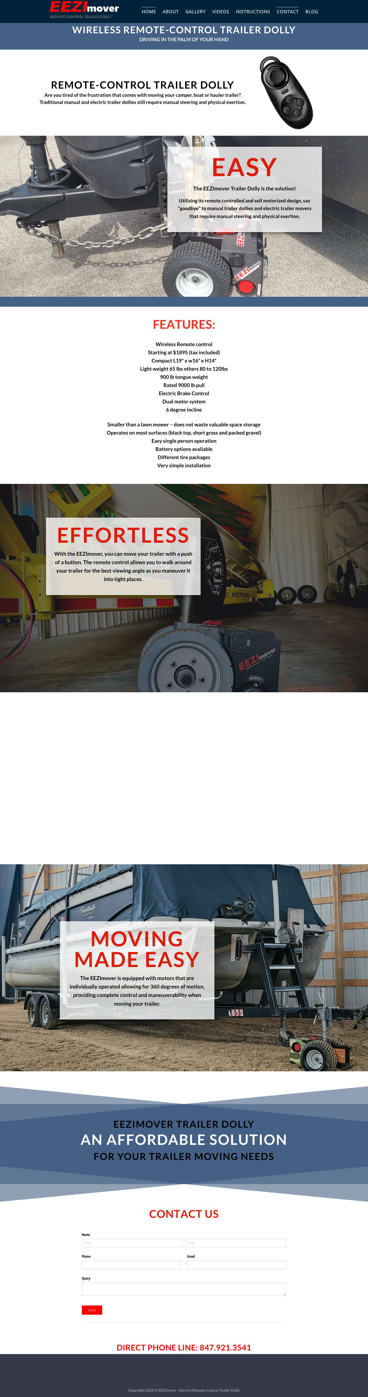 Electric Trailer Dolly - Moves Boats RV Trailers Campers - Full Screenshot