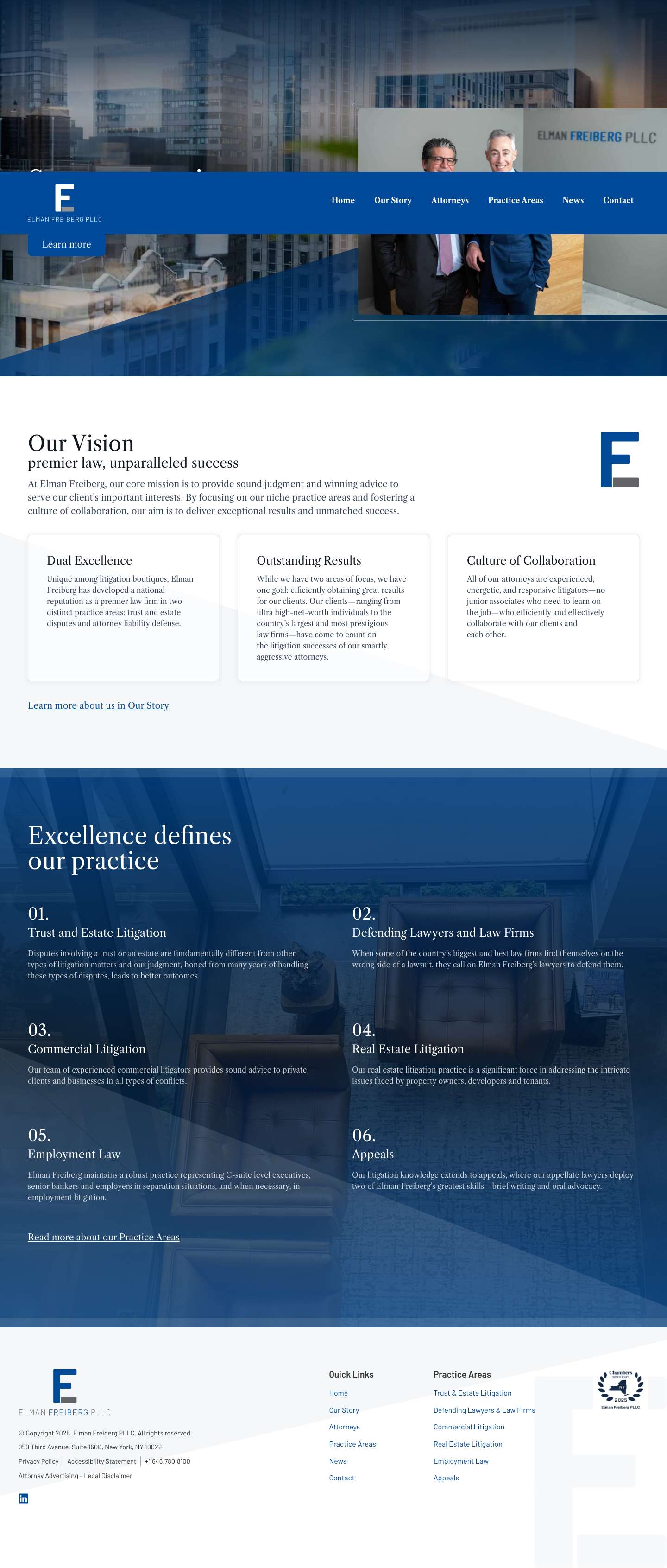 Home - Elman Freiberg PLLC - Full Screenshot