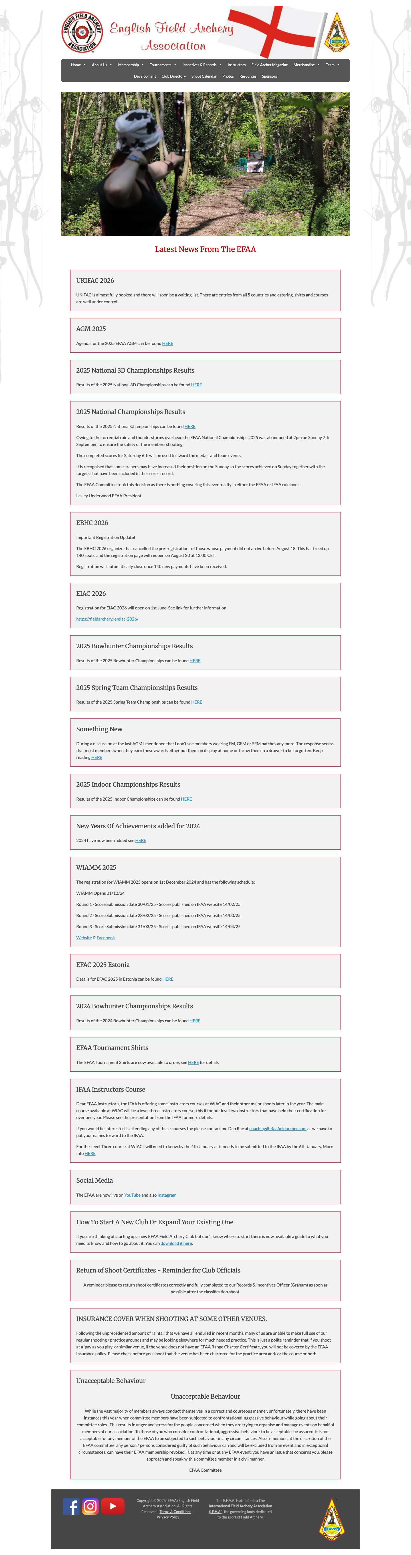 English Field Archery Association – English Field Archery Association - Full Screenshot