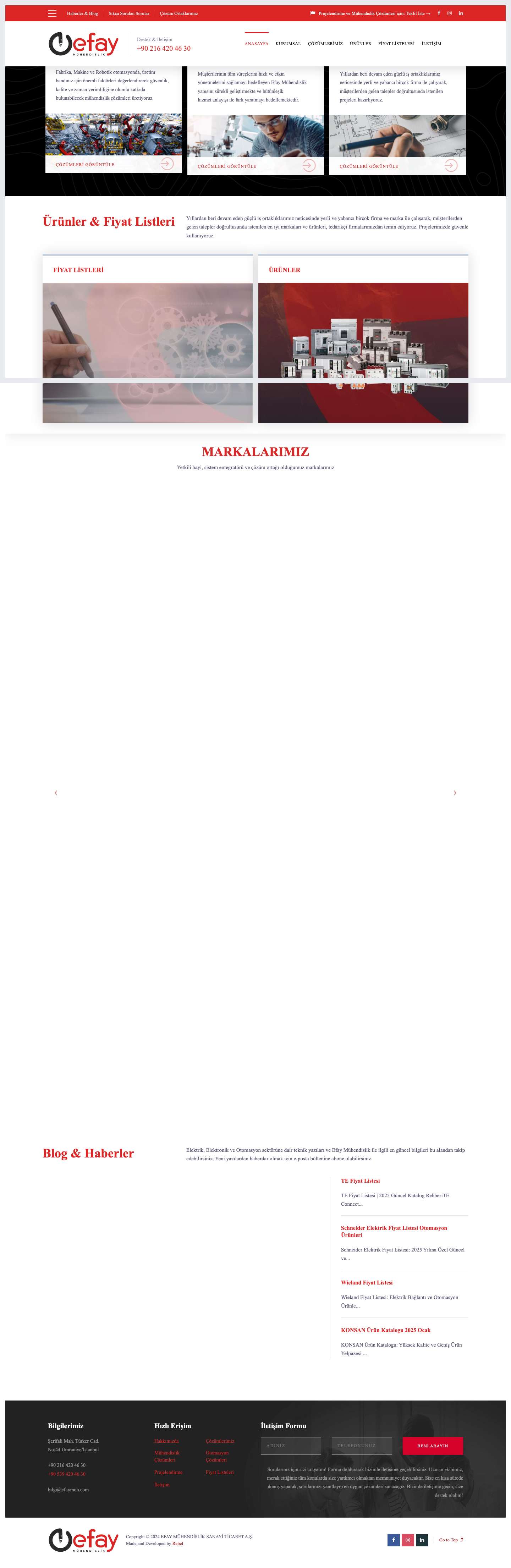 Anasayfa - Efay Mühedisik - Full Screenshot