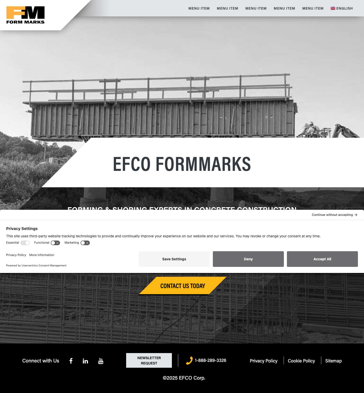 Home - EFCO Form Marks - Full Screenshot