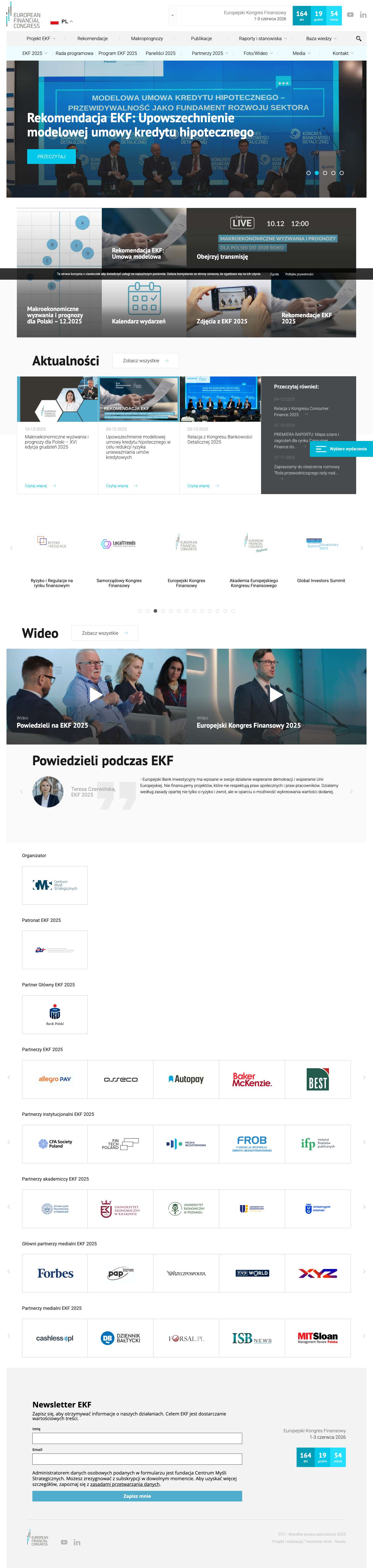 Strona główna - European Financial Congress - Full Screenshot