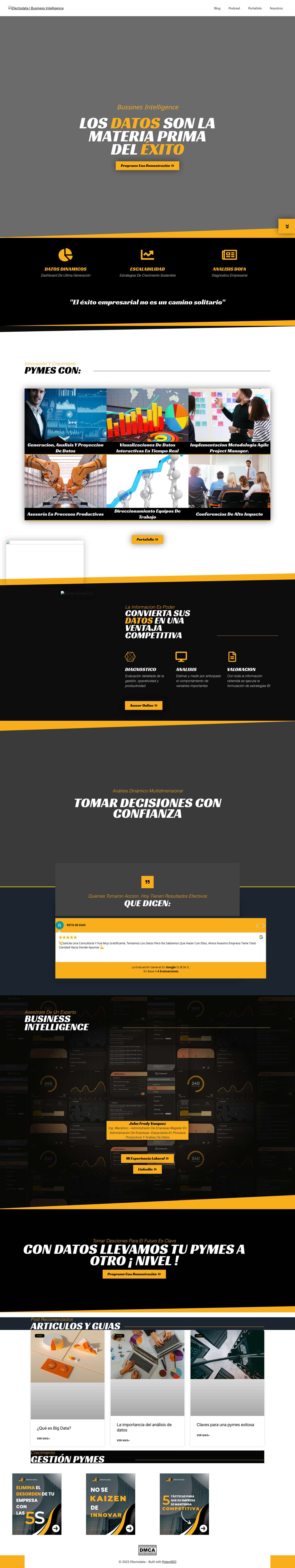 Análisis de datos - Efectodata | Business Intelligence - Full Screenshot