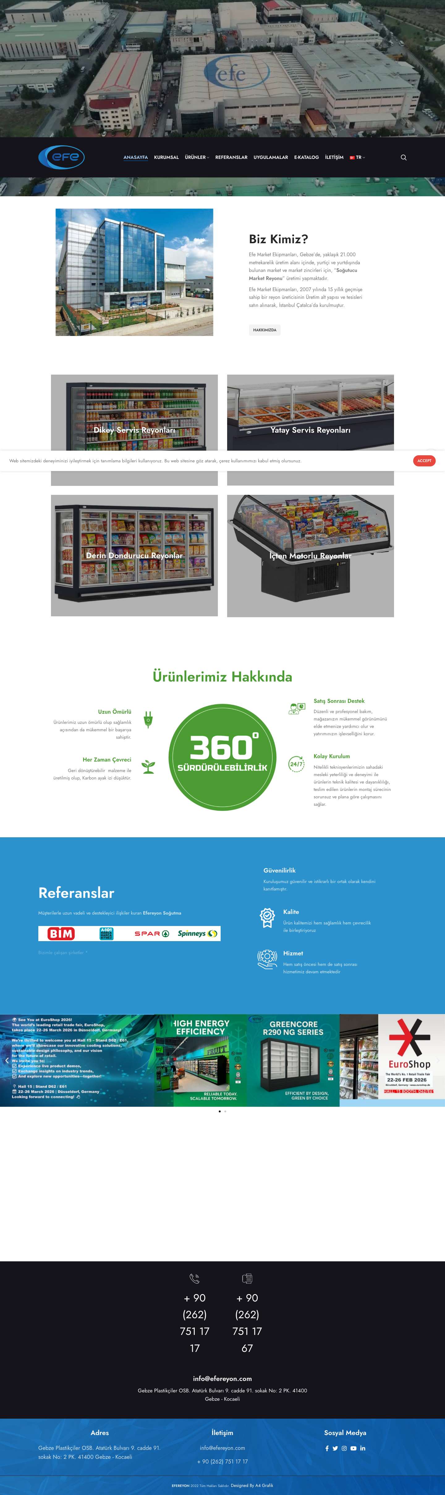 Soğutma Dolabı | Market Dolabı | Efe Reyon - Full Screenshot