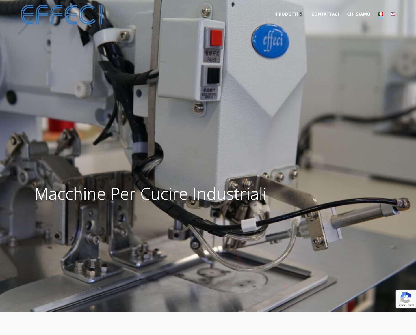 Macchine Per Cucire Industriali - Effeci - Macchine da cucire - Full Screenshot