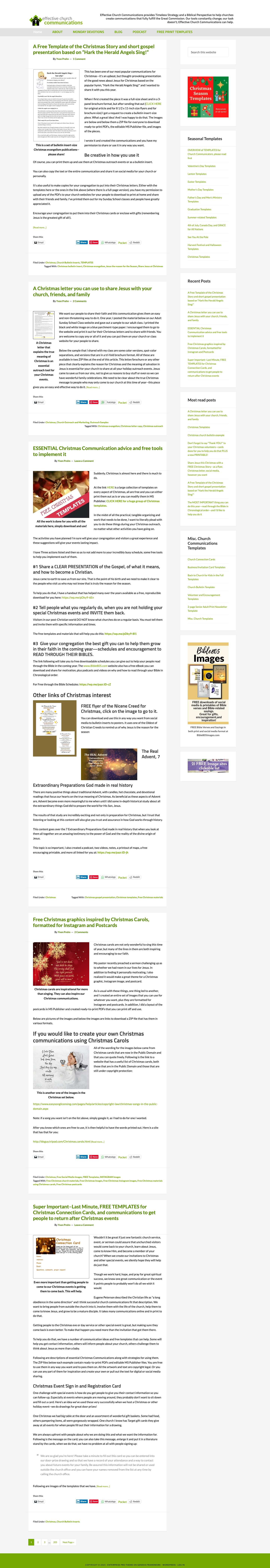 Effective Church Communications - Full Screenshot