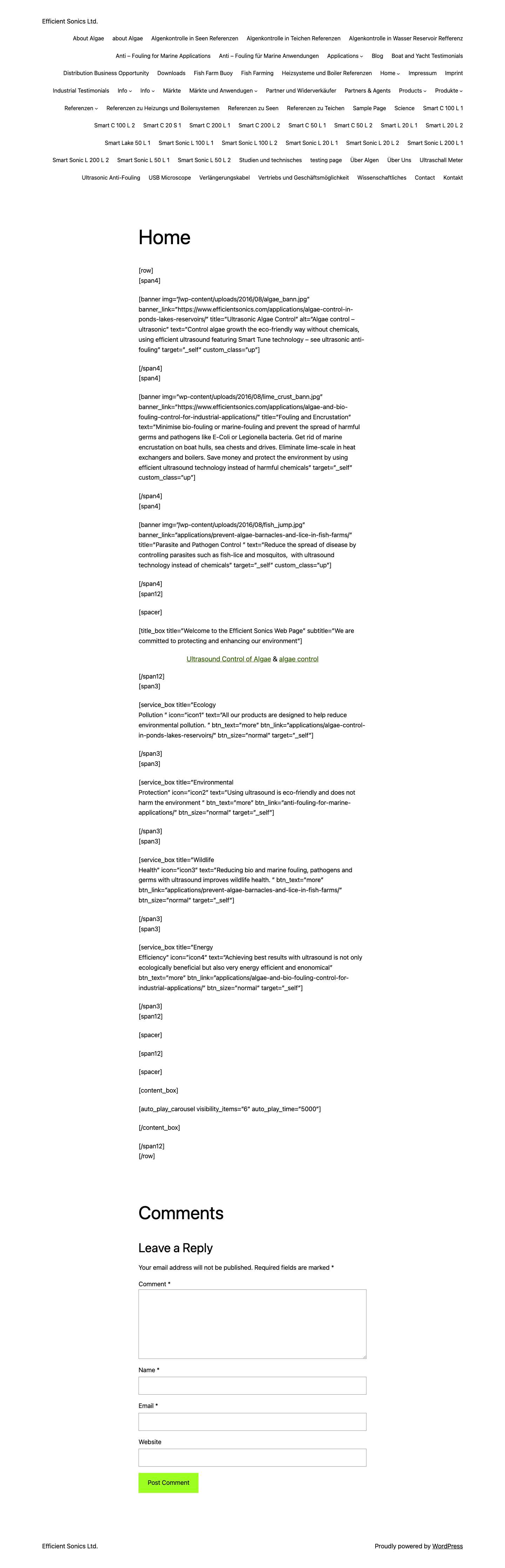 Efficient Sonics Ltd. – Ultrasound works - Full Screenshot