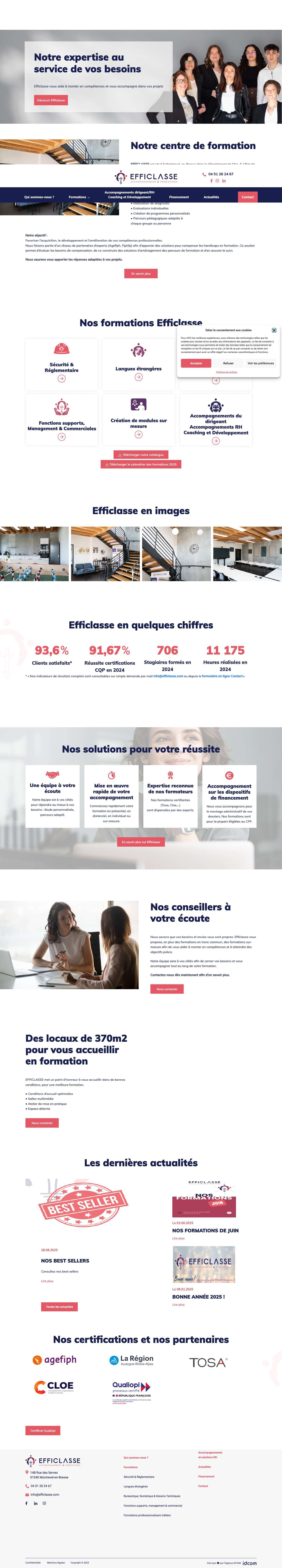 Accueil - Efficlasse - Full Screenshot