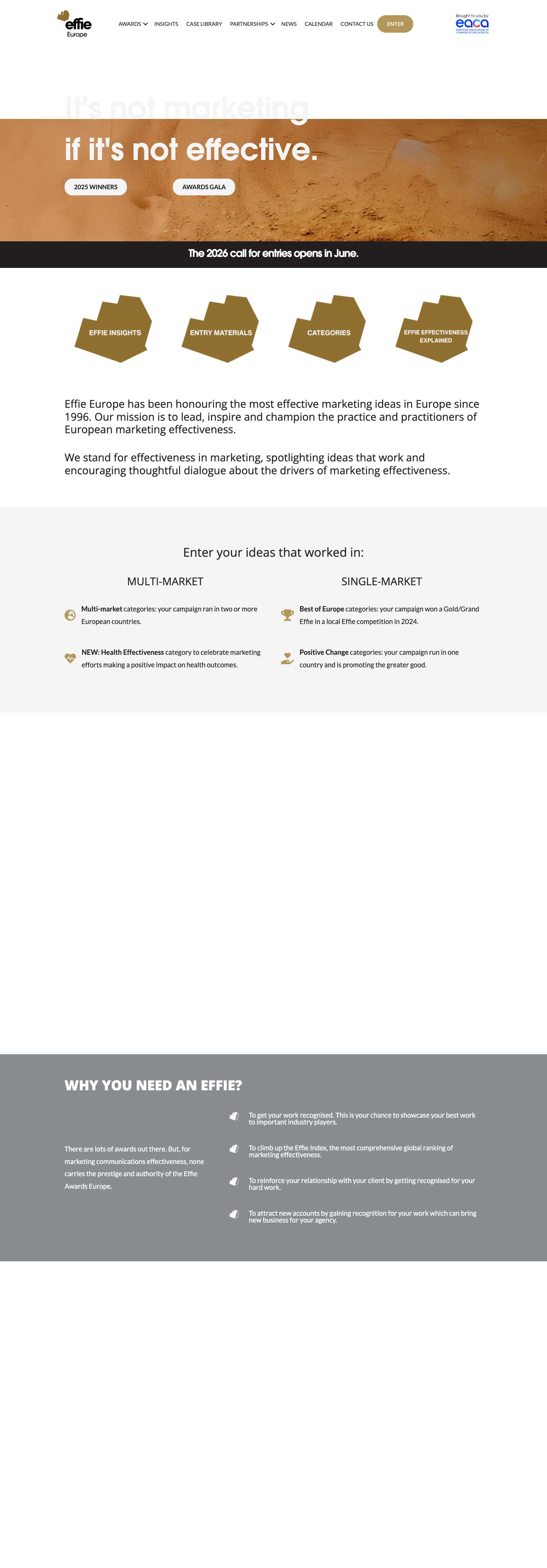 Effie Awards Europe – Awarding ideas that work! - Full Screenshot