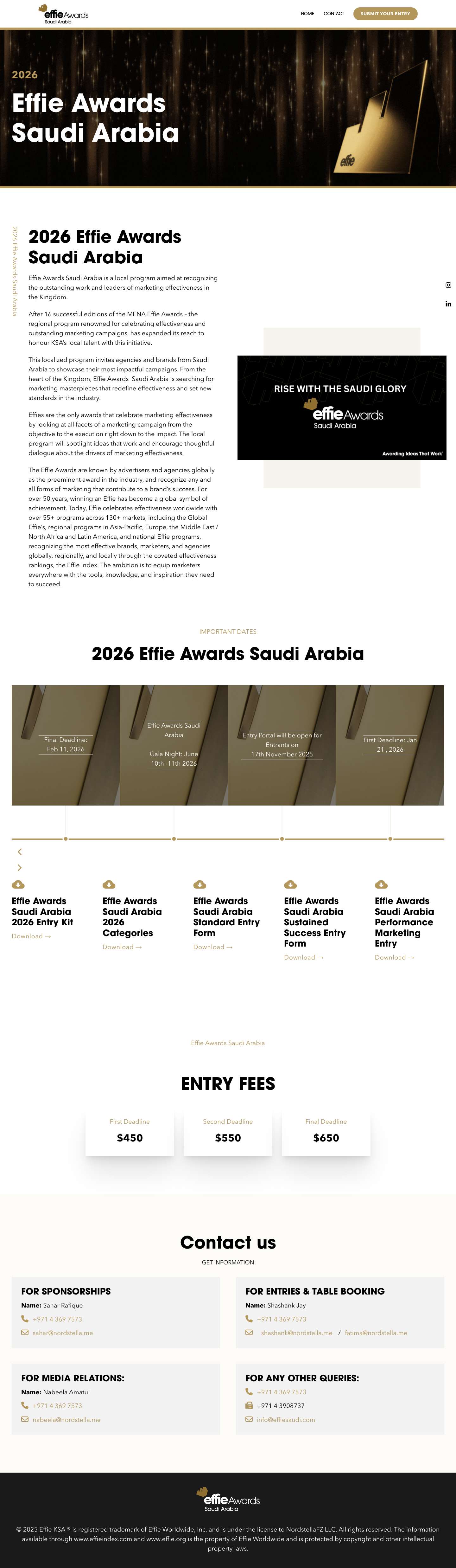 Effie Awards Saudi Arabia - Celebrating Marketing Effectiveness in the Kingdom - Full Screenshot