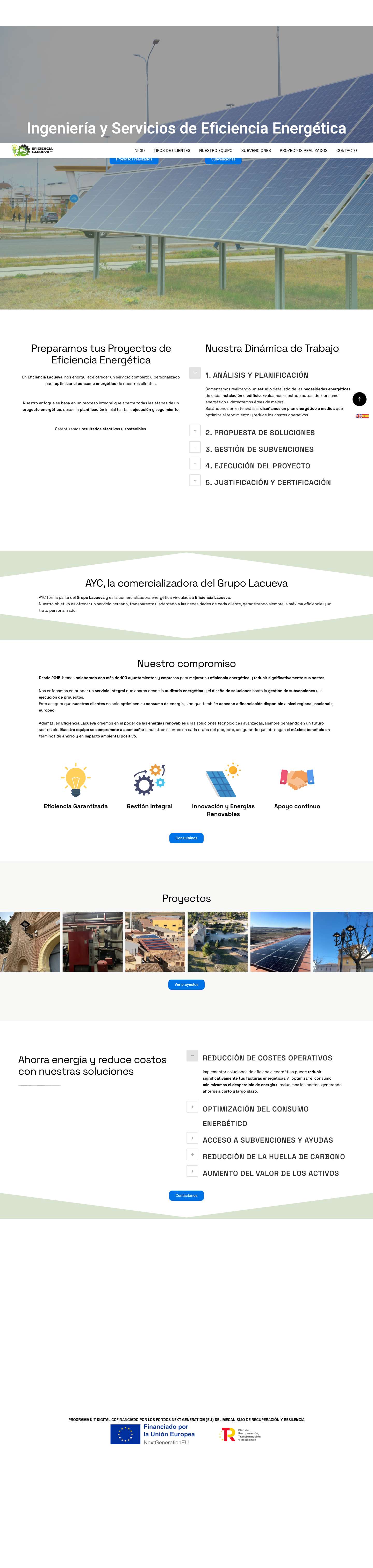 Ingeniería y Servicios de Eficiencia Energética - Eficiencia Lacueva - Full Screenshot