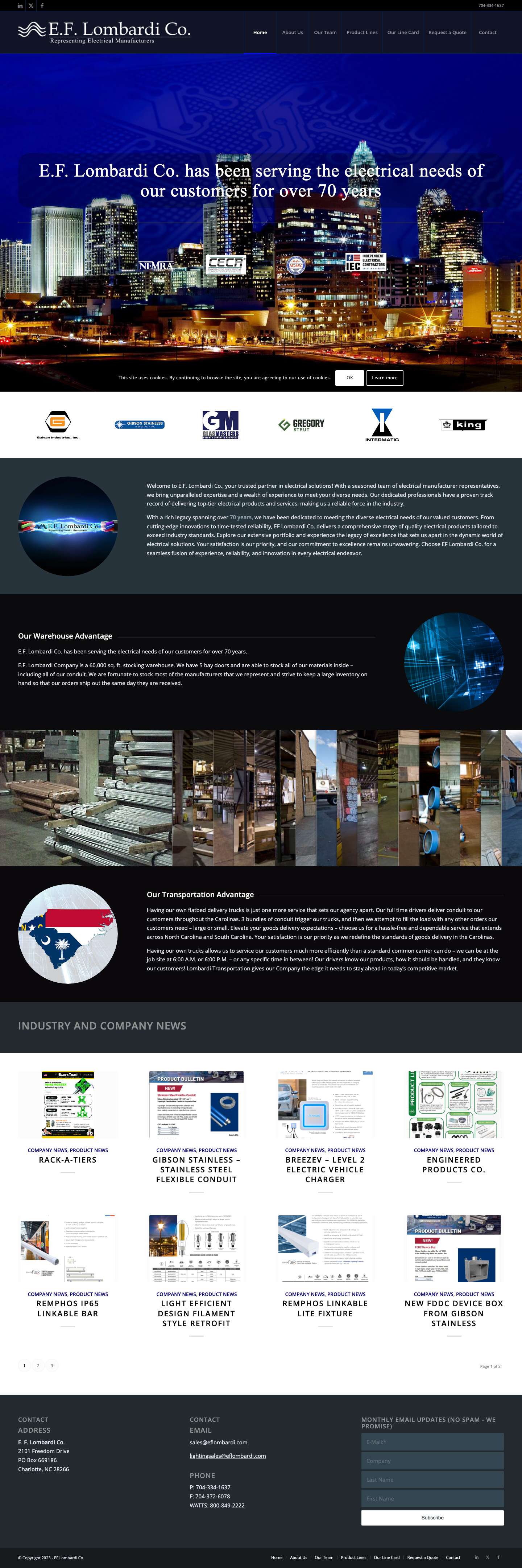 Home - EF Lombardi Co - Full Screenshot