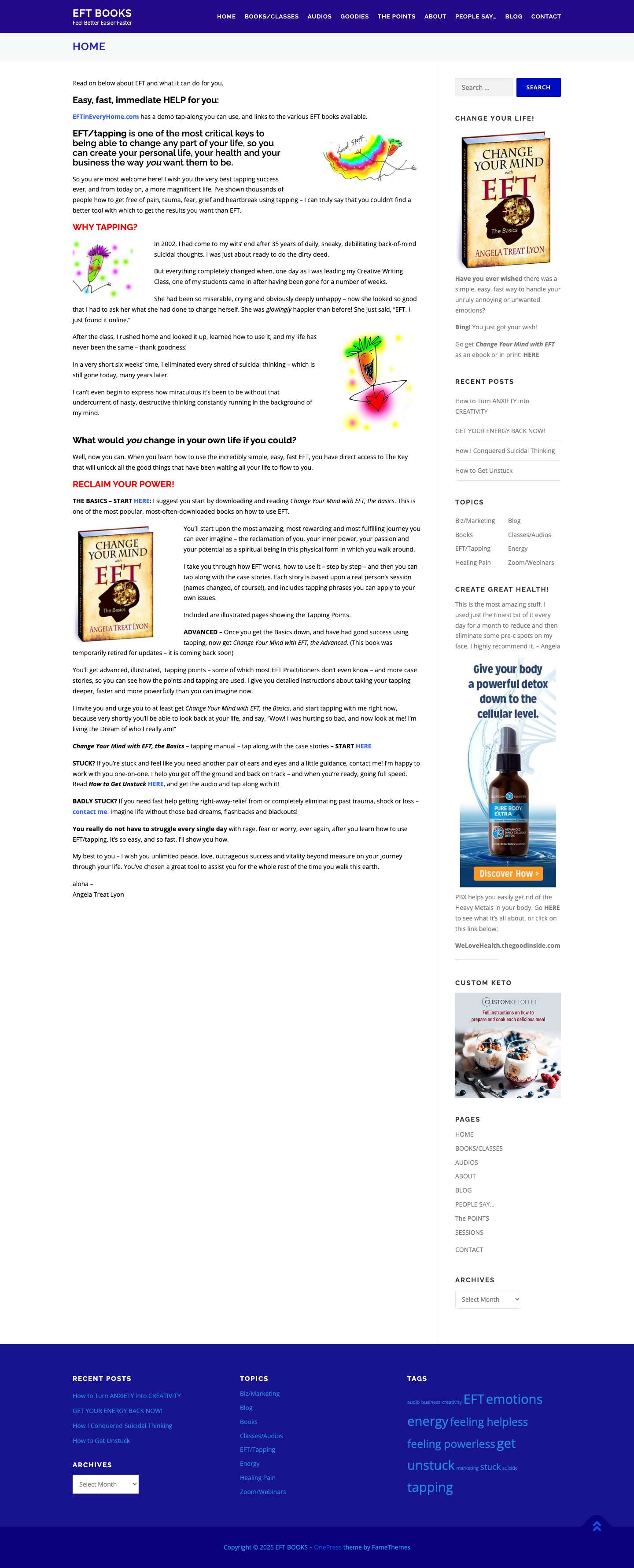 EFT BOOKS – Feel Better Easier Faster - Full Screenshot