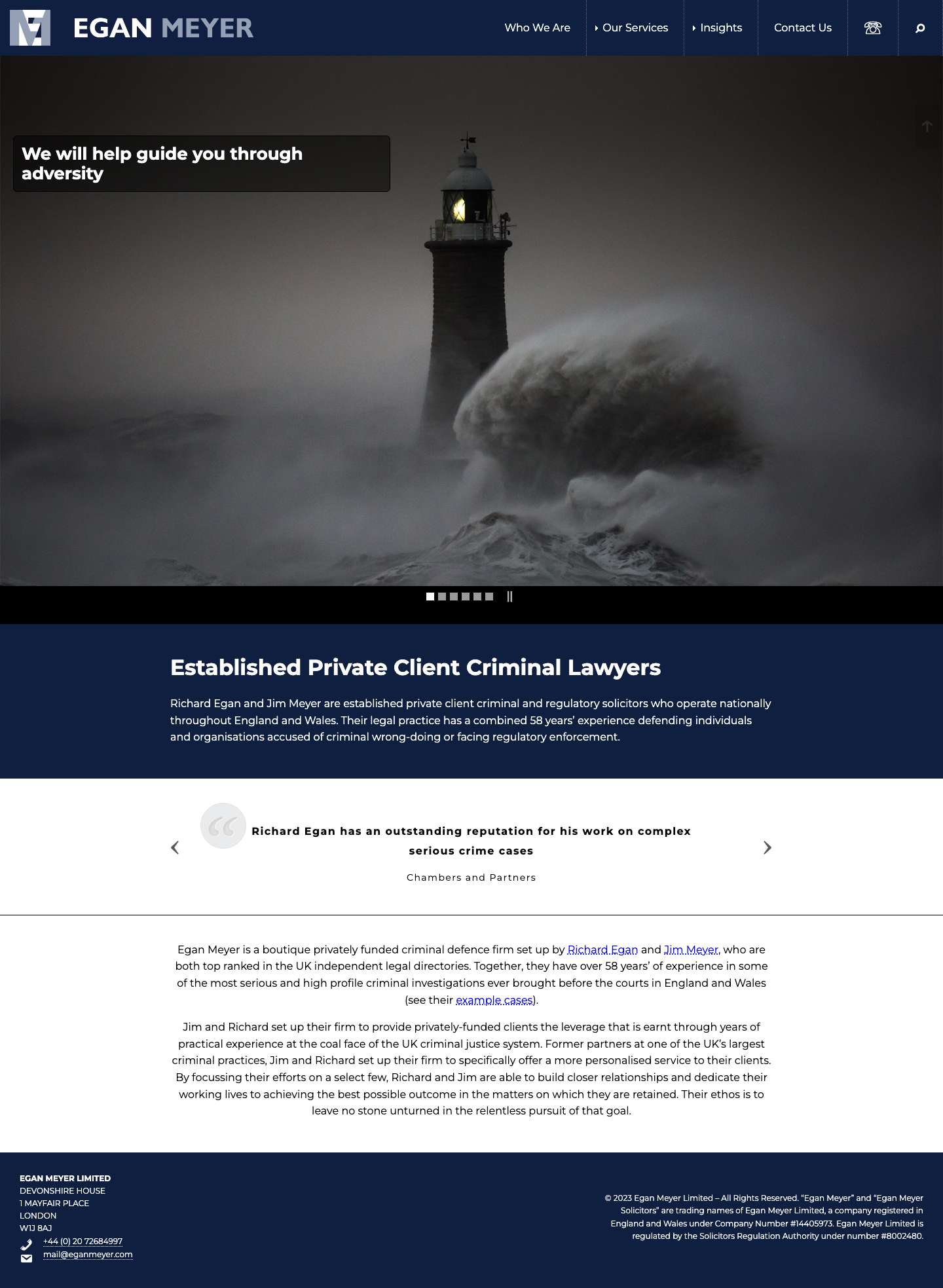Egan Meyer Solicitors - Full Screenshot