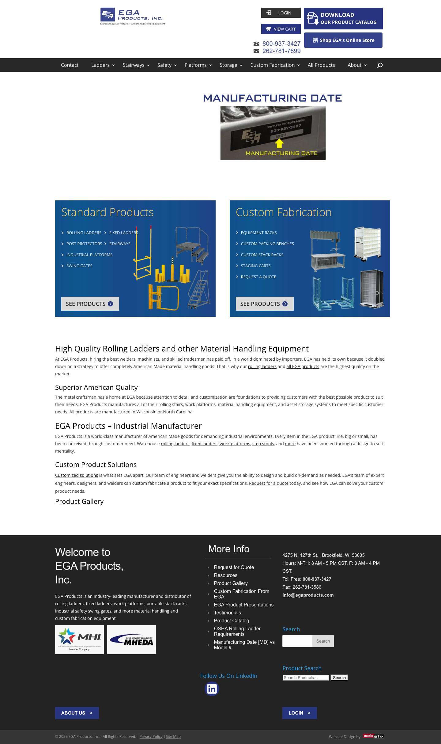 EGA Products, Inc. | Home - Full Screenshot