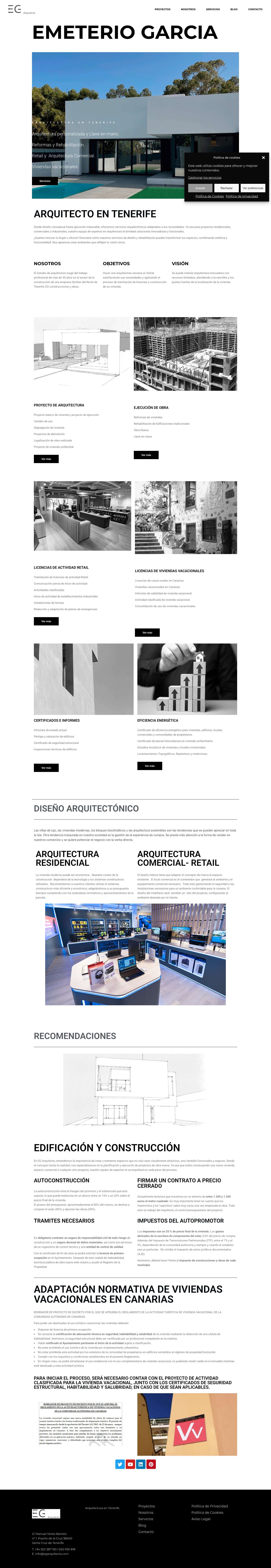 EG Arquitecto - Proyectos de Viviendas muy personales y Retail - Full Screenshot