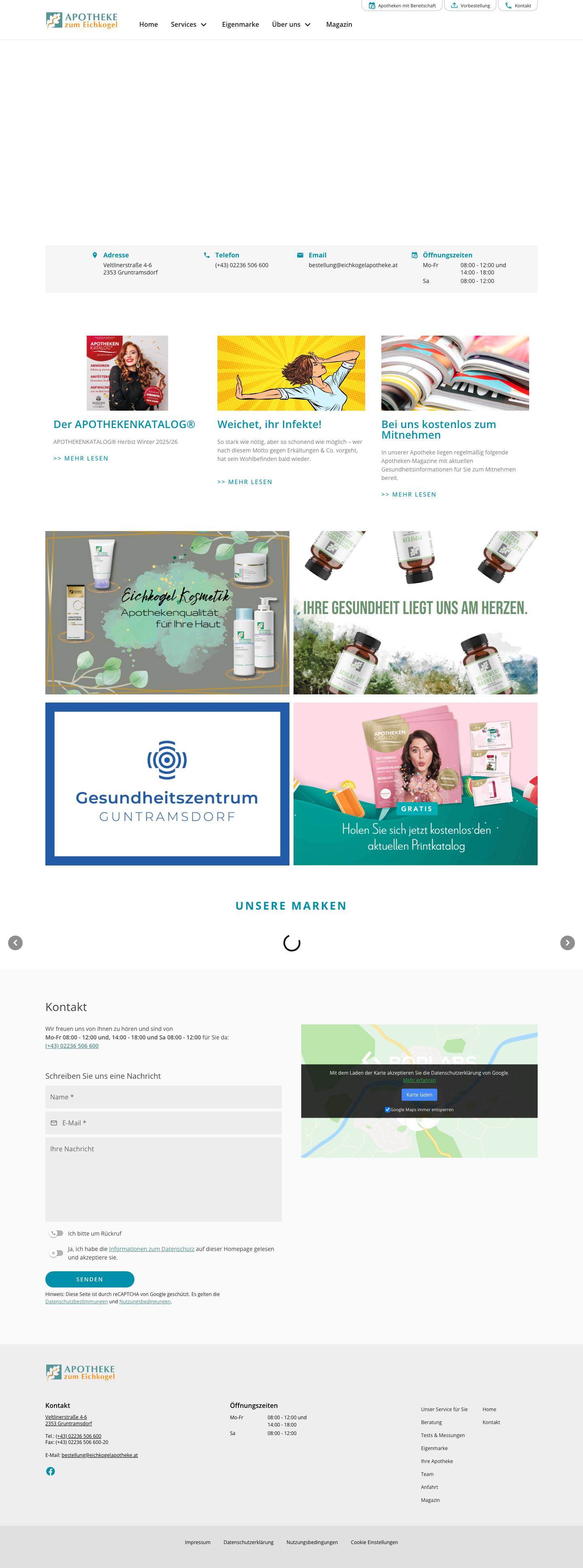 Home - Apotheke zum Eichkogel - Full Screenshot