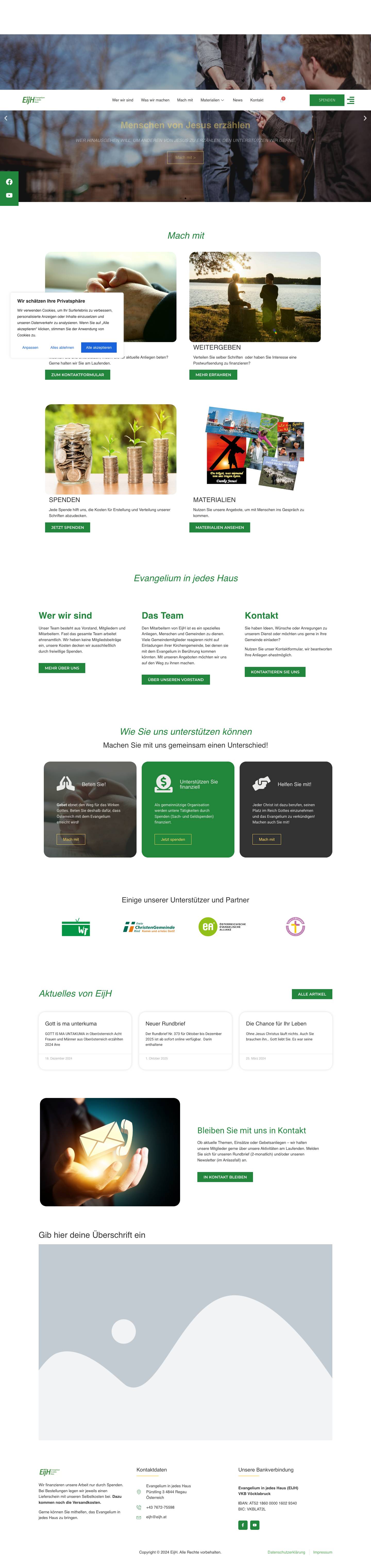 Evangelium in jedes Haus - Full Screenshot