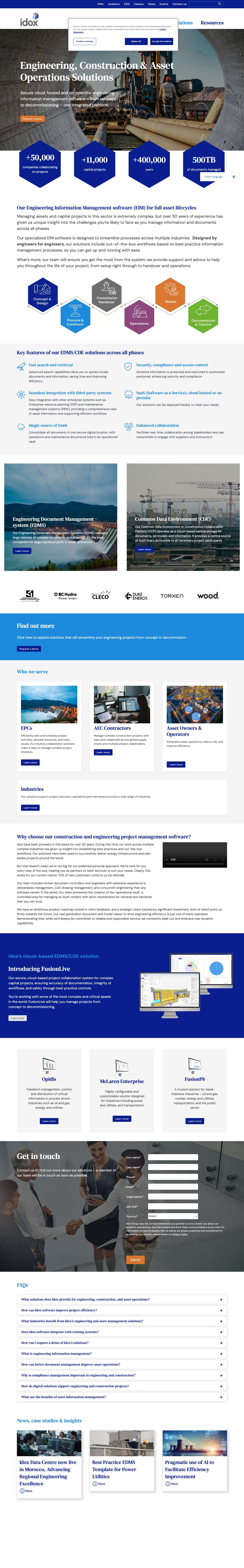 Engineering, Construction & Asset Operations Solutions - Idox - Full Screenshot