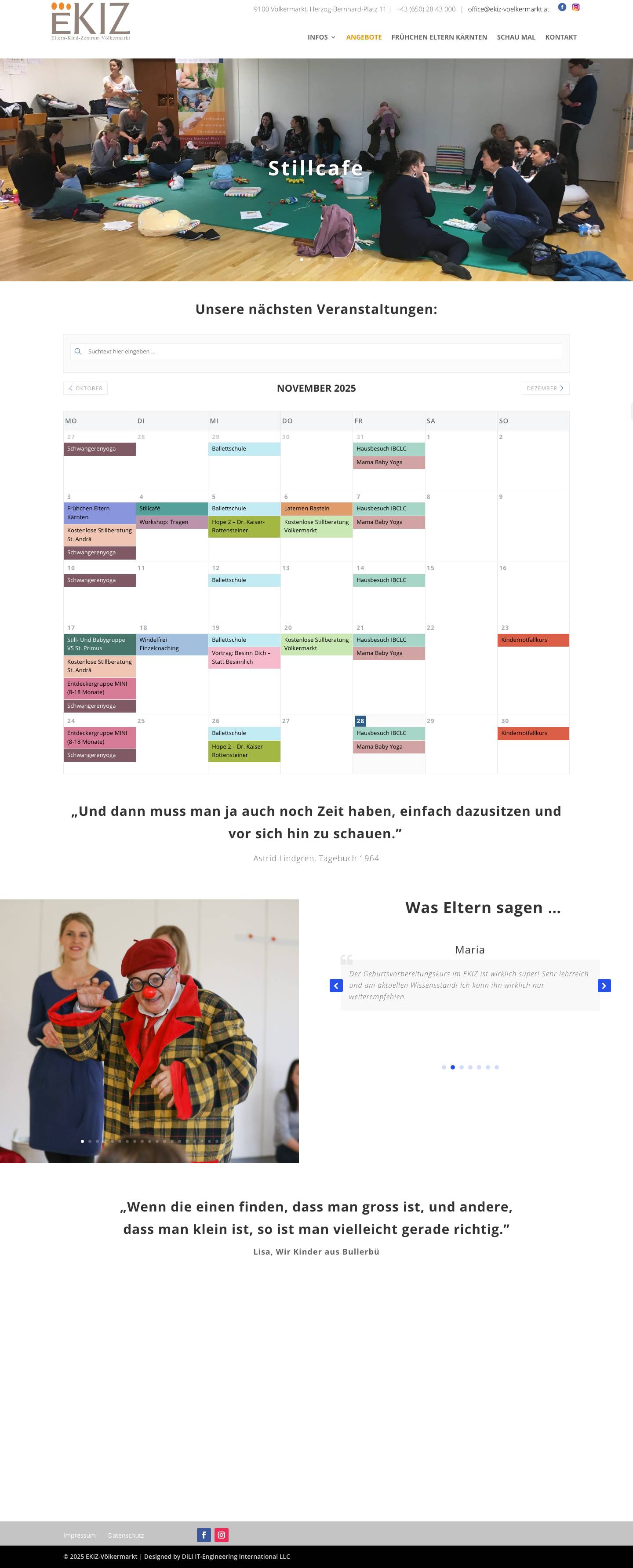 Terminübersicht - EKIZ Völkermarkt - Full Screenshot