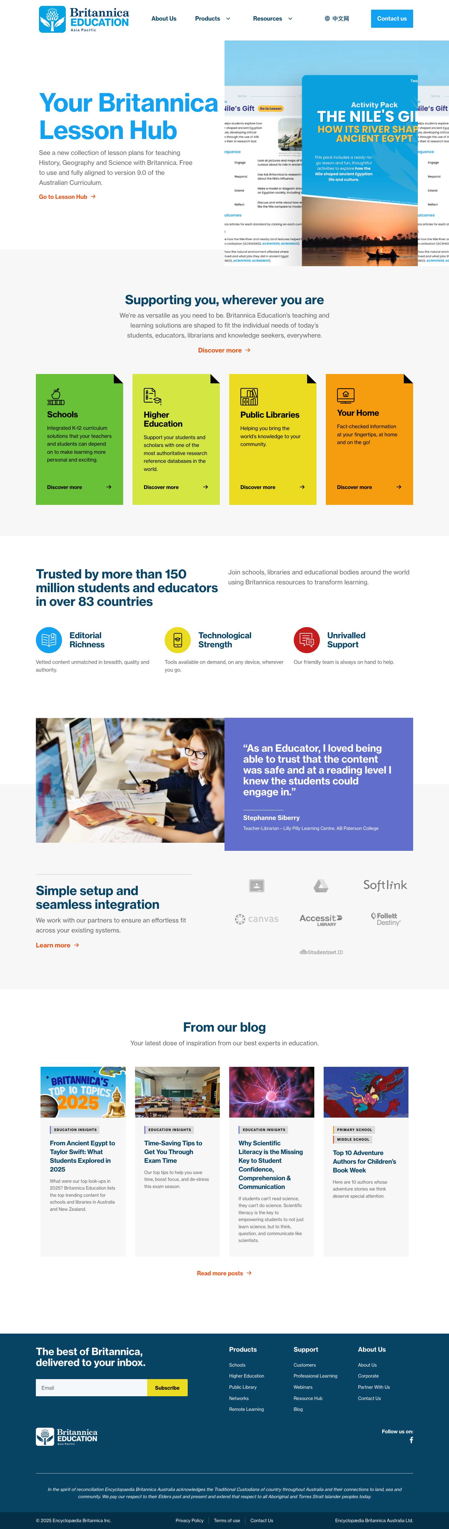 Britannica Education - Teaching & Learning Resources - Full Screenshot