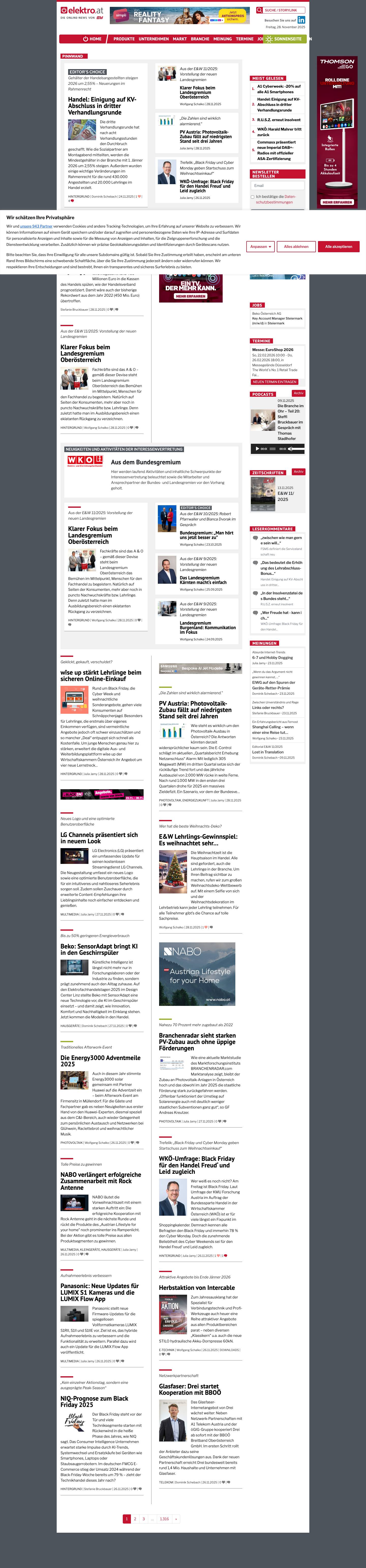 Start - elektro.at - Full Screenshot