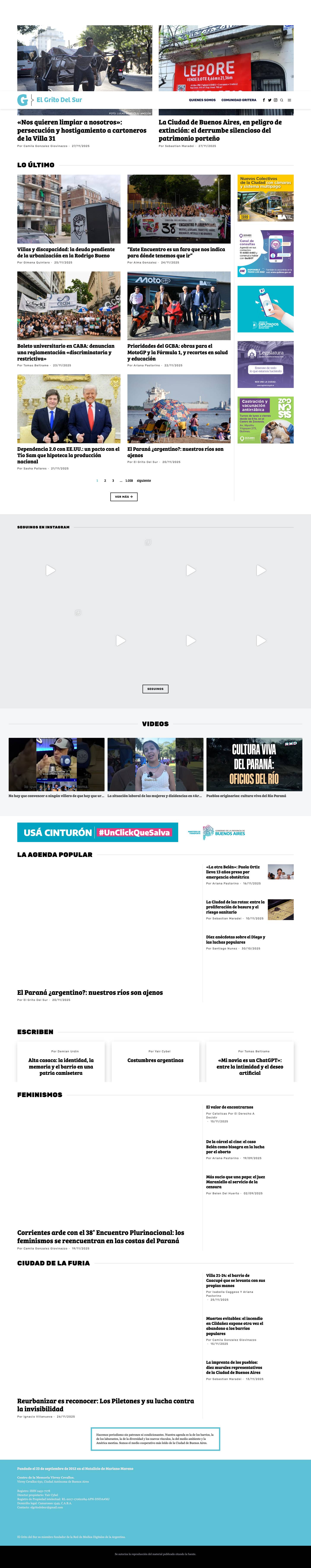 El Grito del Sur – Una voz, un derecho - Full Screenshot