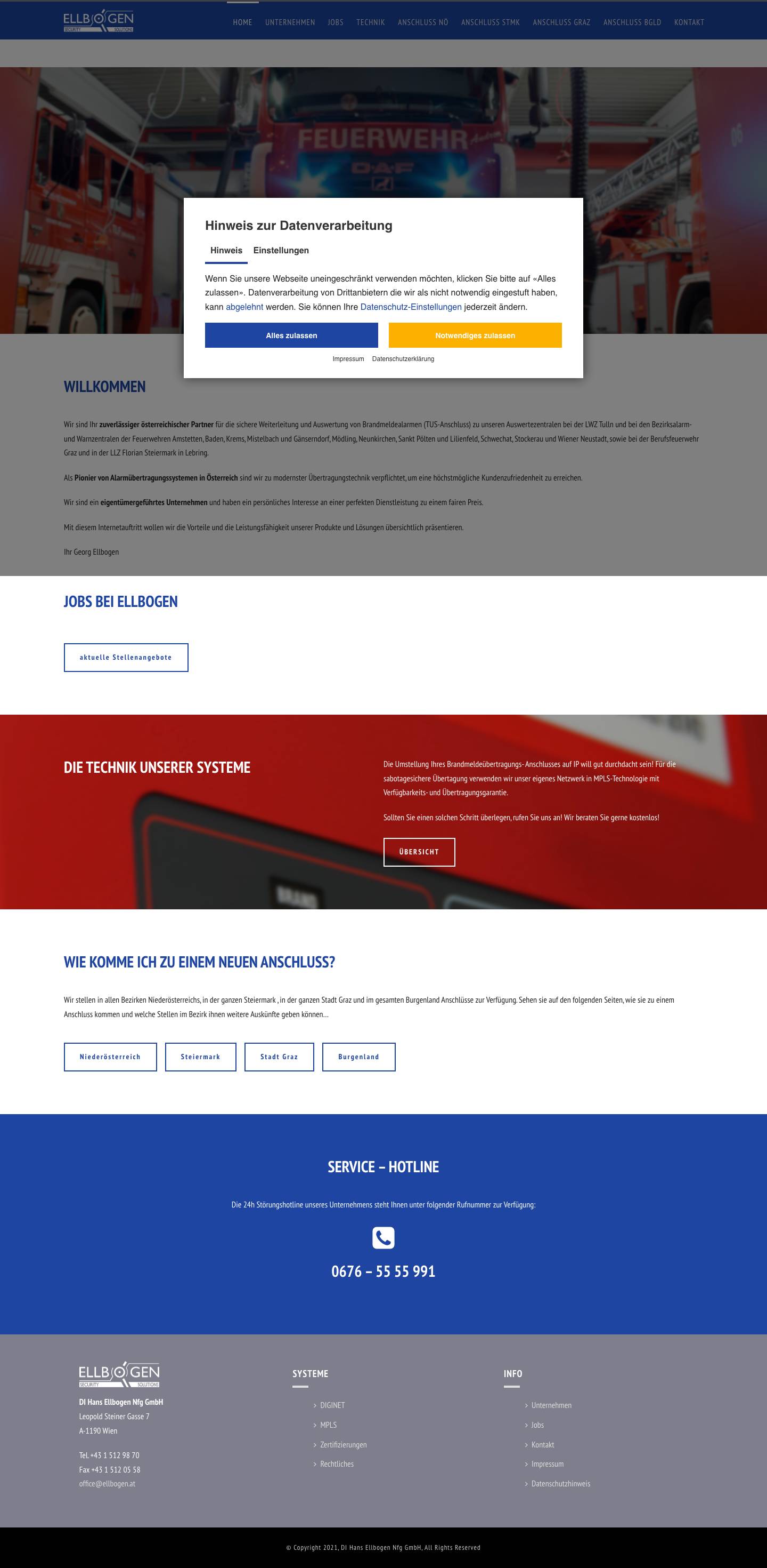 Home - ELLBOGEN Security Solutions - Full Screenshot