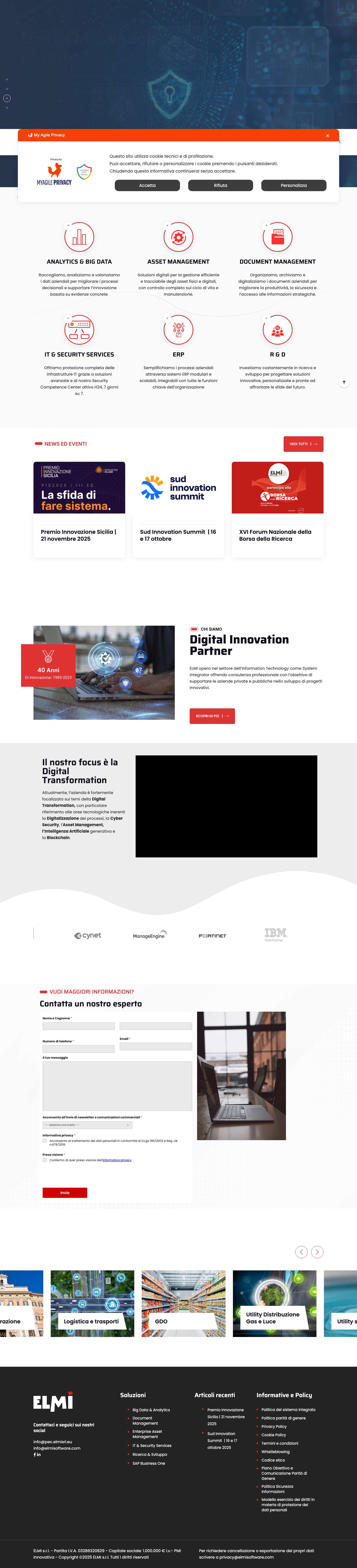 ELMI | System Integrator per la Digital Transformation - Full Screenshot