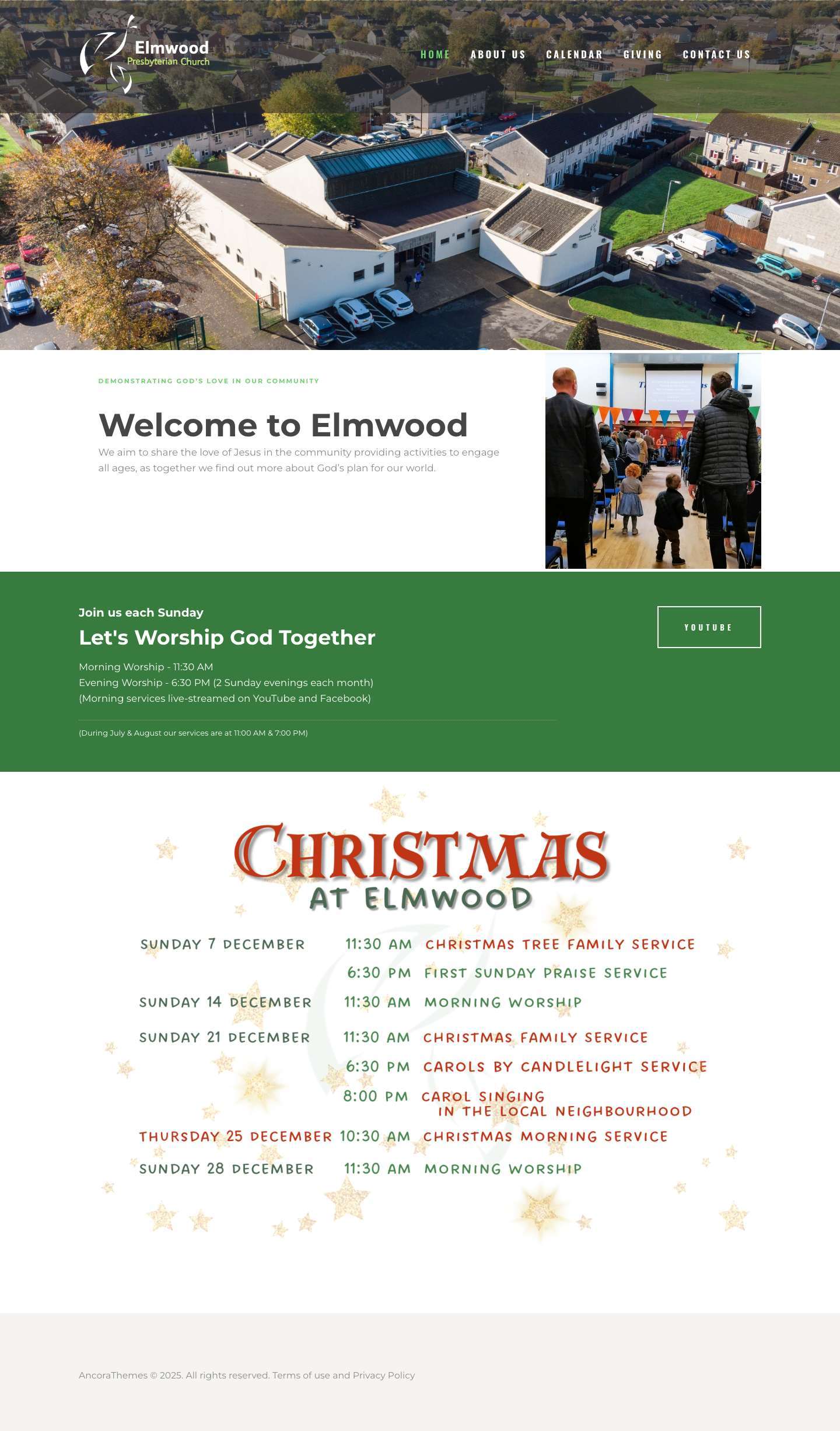 Home | Elmwood Presbyterian - Full Screenshot