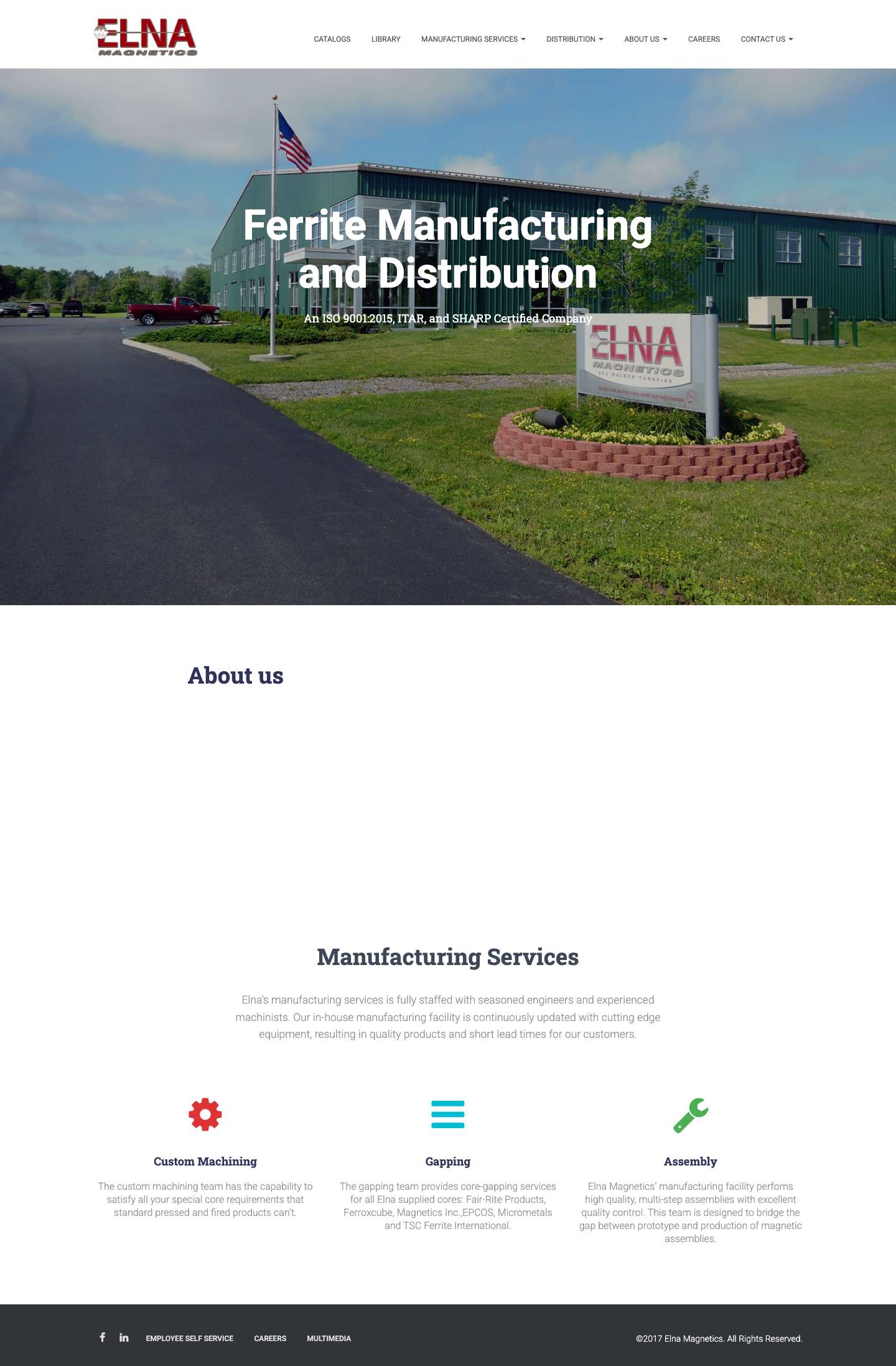 Home - Elna Magnetics - Full Screenshot