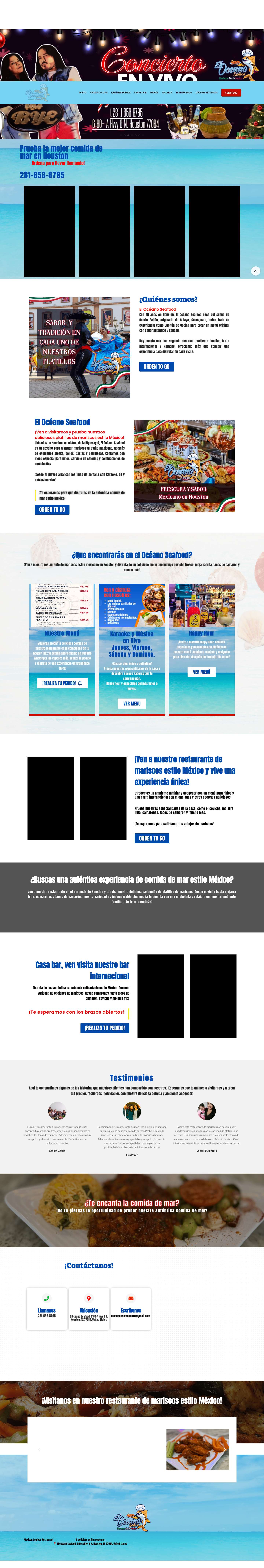 EL OCEANO SEAFOOD – Mariscos Estilo México - Full Screenshot