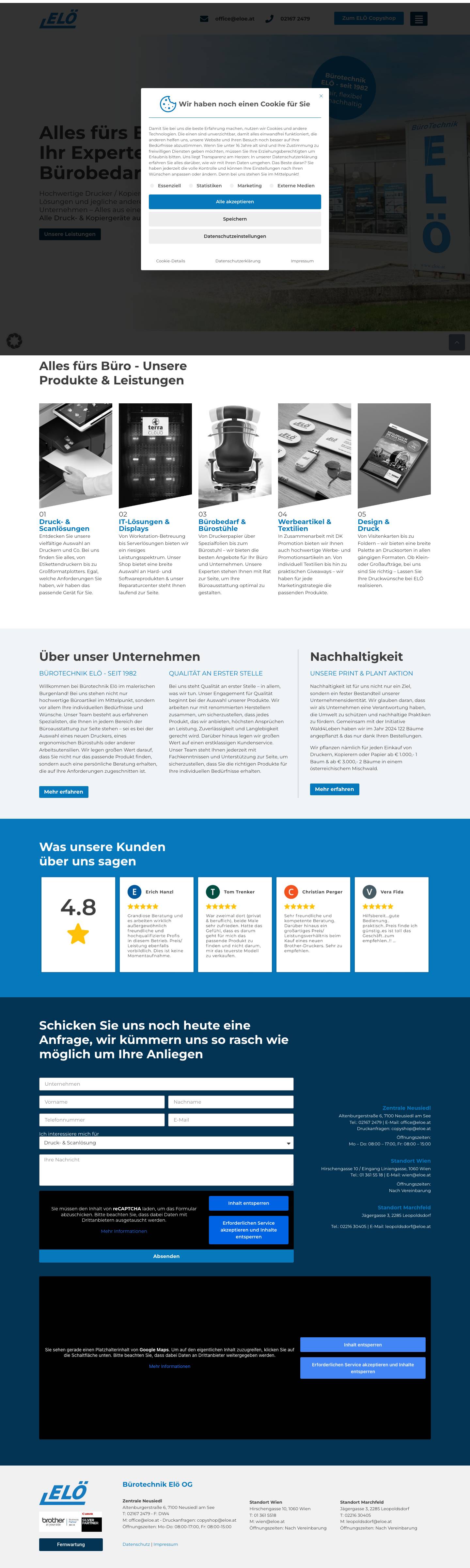 Bürotechnik Elö - Alles fürs Büro! - Full Screenshot