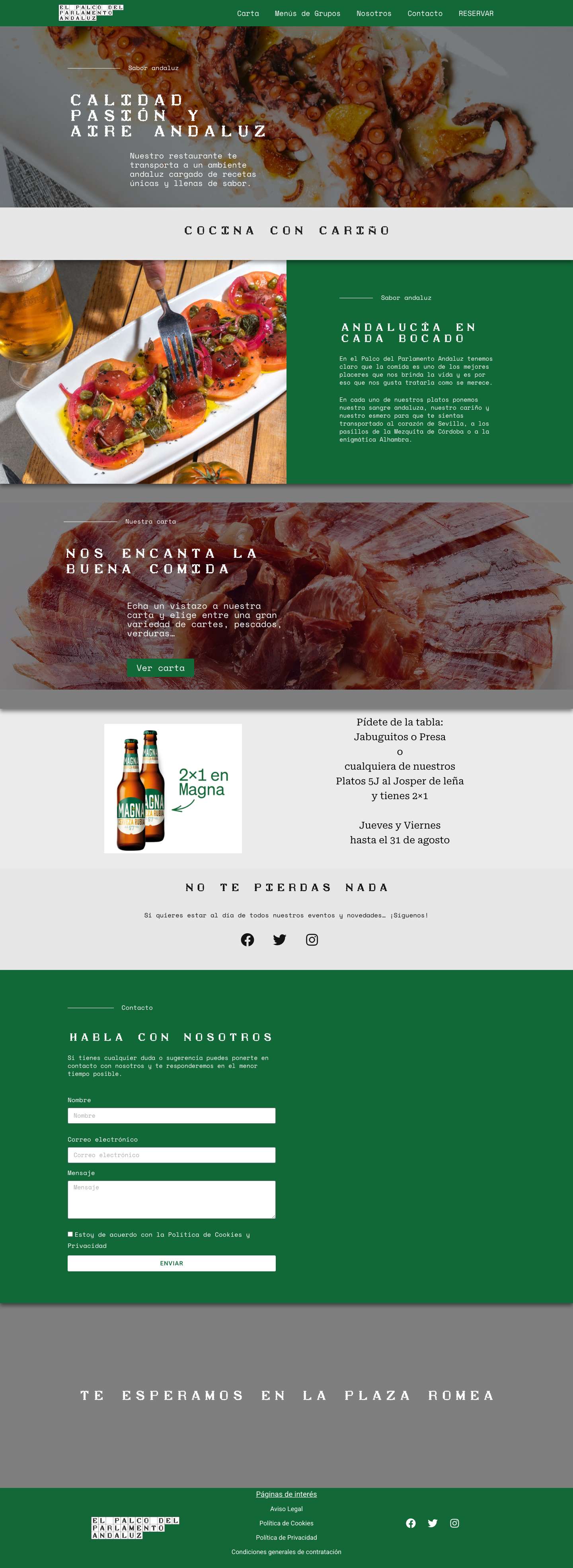 El Palco del Parlamento Andaluz - Full Screenshot