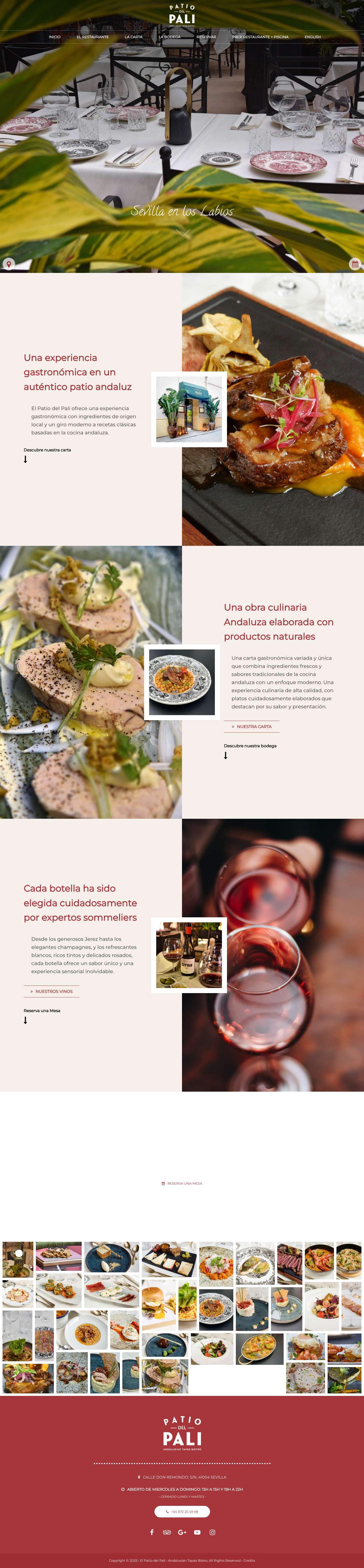 Sevilla en los labios - EL PATIO DEL PALI - Full Screenshot