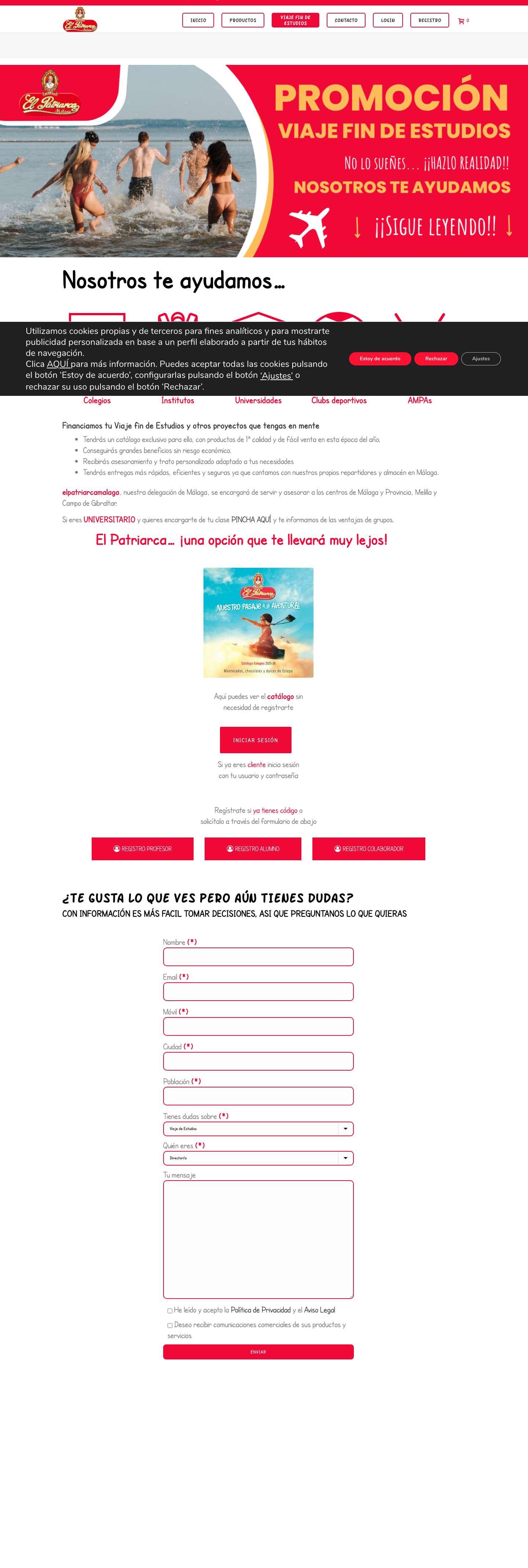 Viaje Fin de Estudios | El Patriarca Málaga - Full Screenshot
