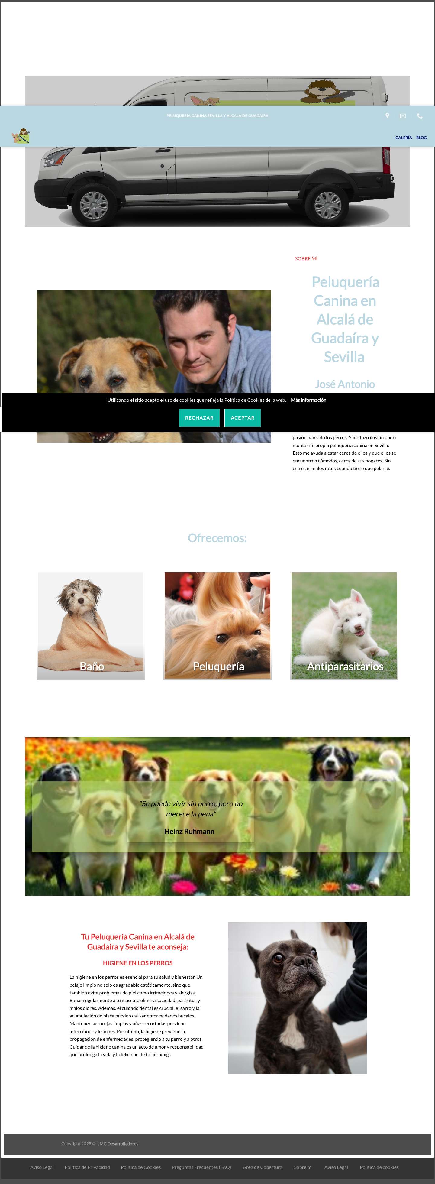 Peluquería Canina Alcalá Guadaíra Sevilla - El Peluperro - Full Screenshot