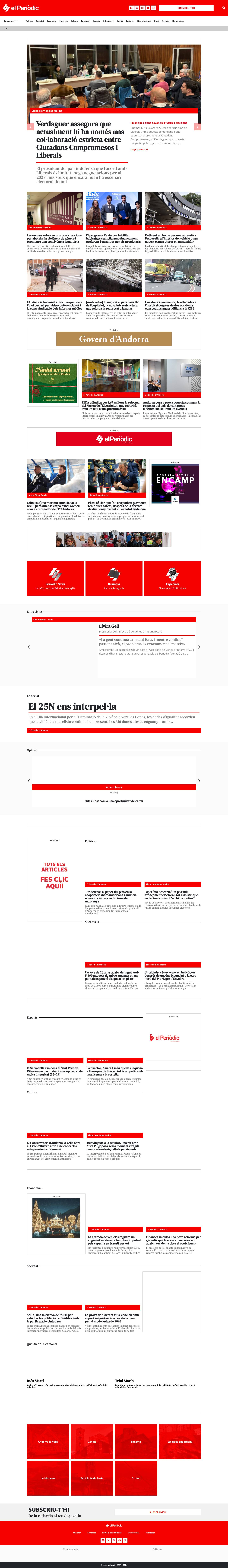 Inici - El Periòdic d'Andorra - Full Screenshot