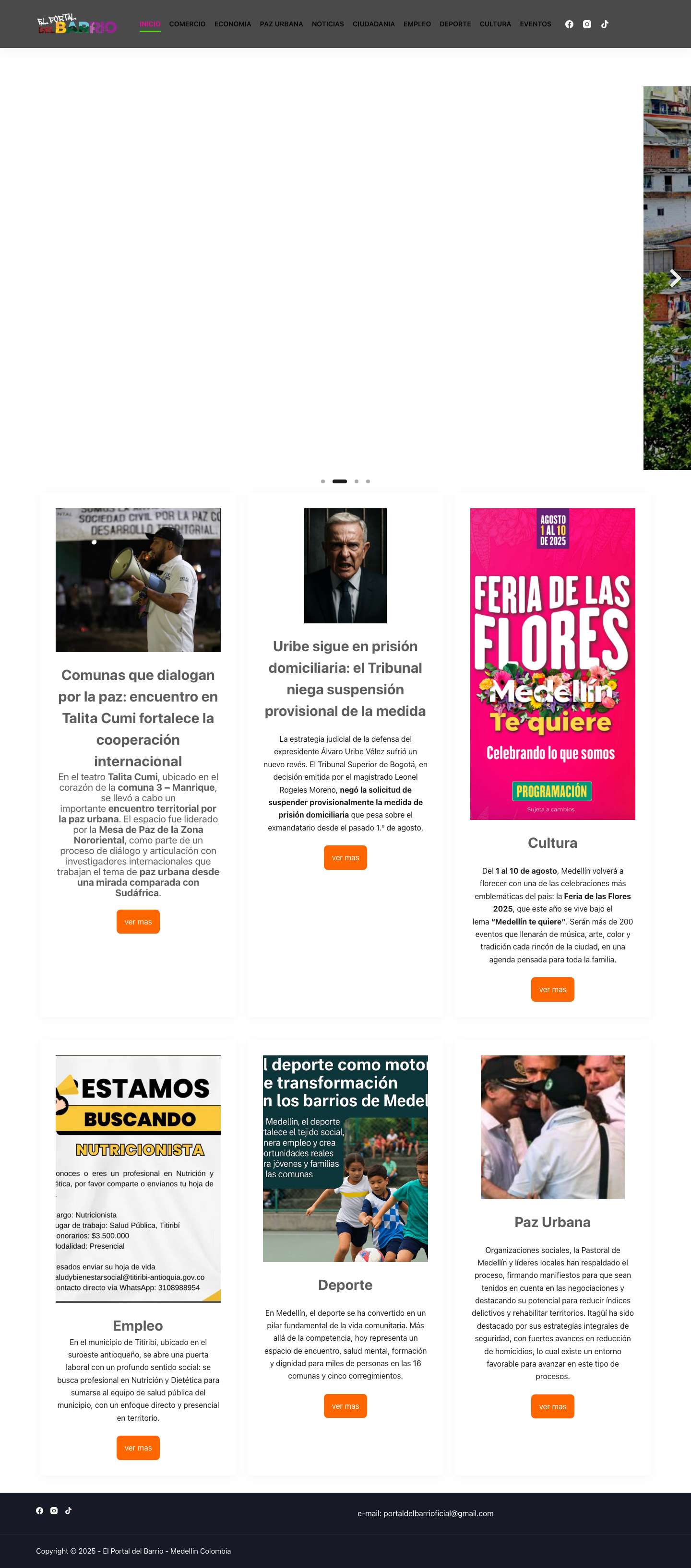 http://elportaldelbarrio.com - Full Screenshot
