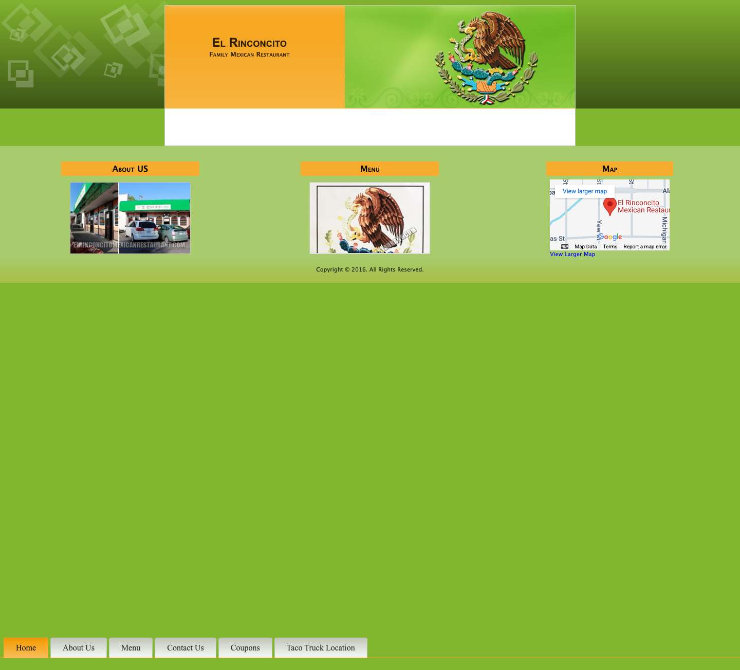 El Rinconcito Mexican Restaurant in Bellingham, Washington State. - Full Screenshot