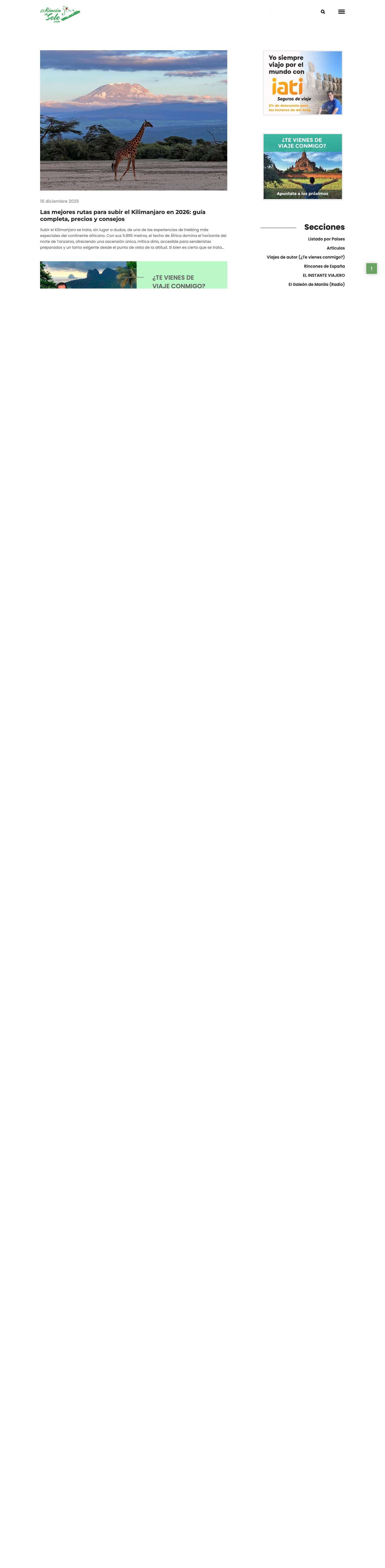 El Rincón de Sele - Viajar es invertir en vidaEl Rincón de Sele - Viajar es invertir en vida - Full Screenshot