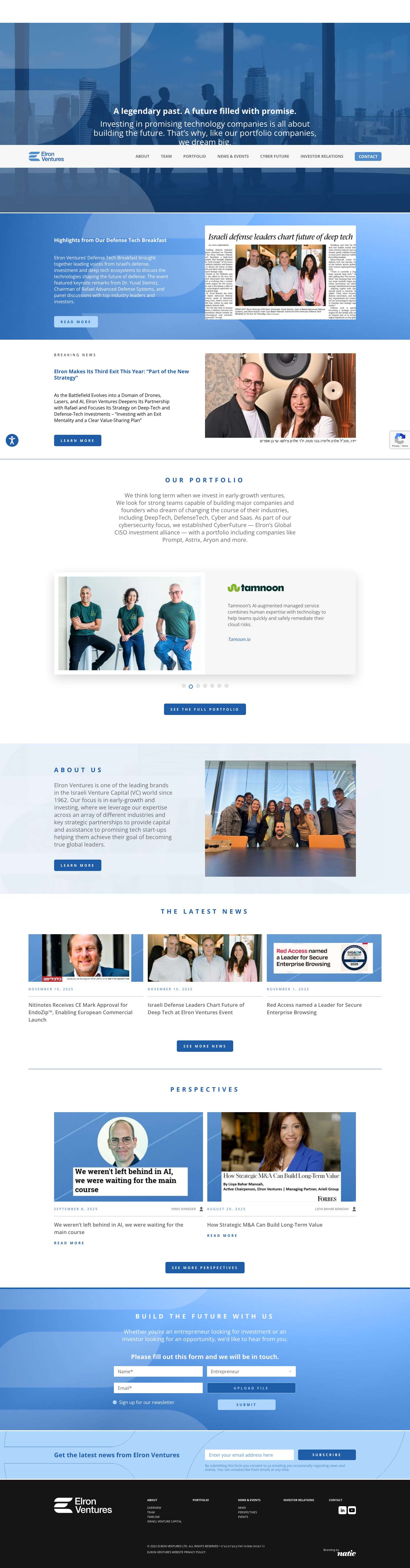 Israeli Venture Capital Fund | Elron Ventures אלרון ונצ'רס - Full Screenshot