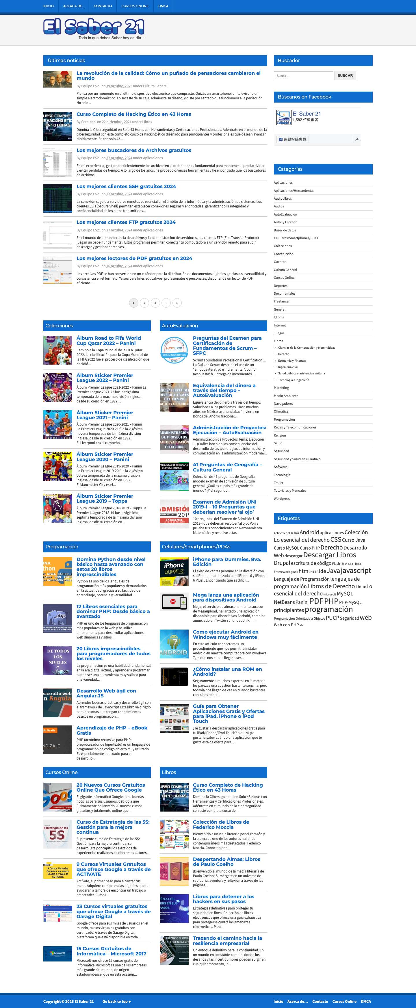 El Saber 21 - Todo lo que tienes que saber hoy en día - Full Screenshot