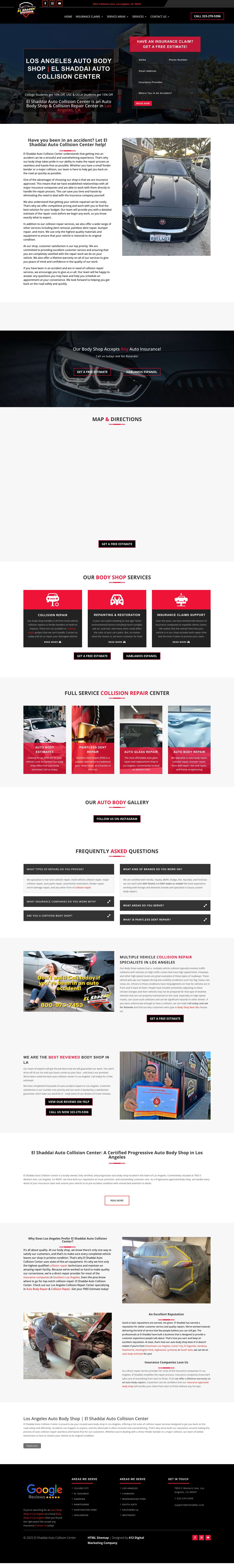 Auto Body Shop in Los Angeles | Auto Collision Repair - Full Screenshot