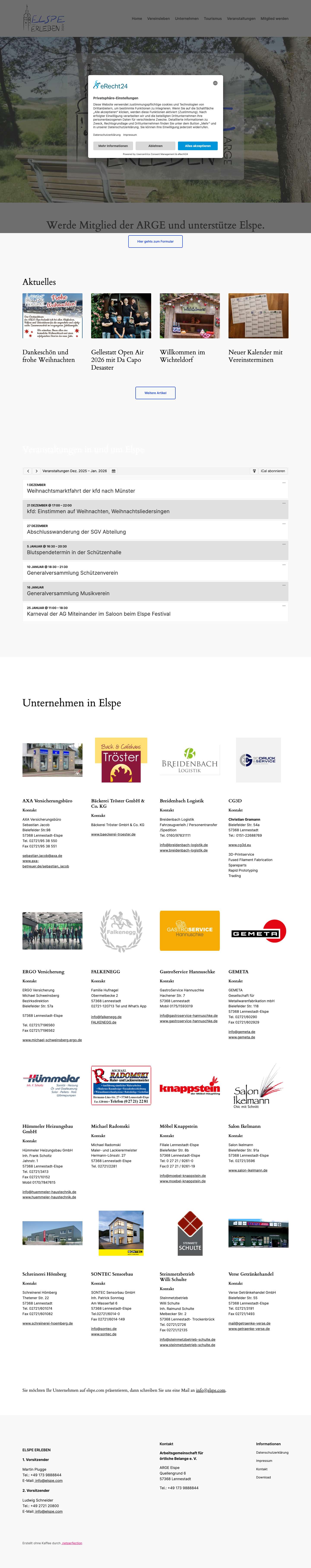 ELSPE ERLEBEN - ARGE - Full Screenshot