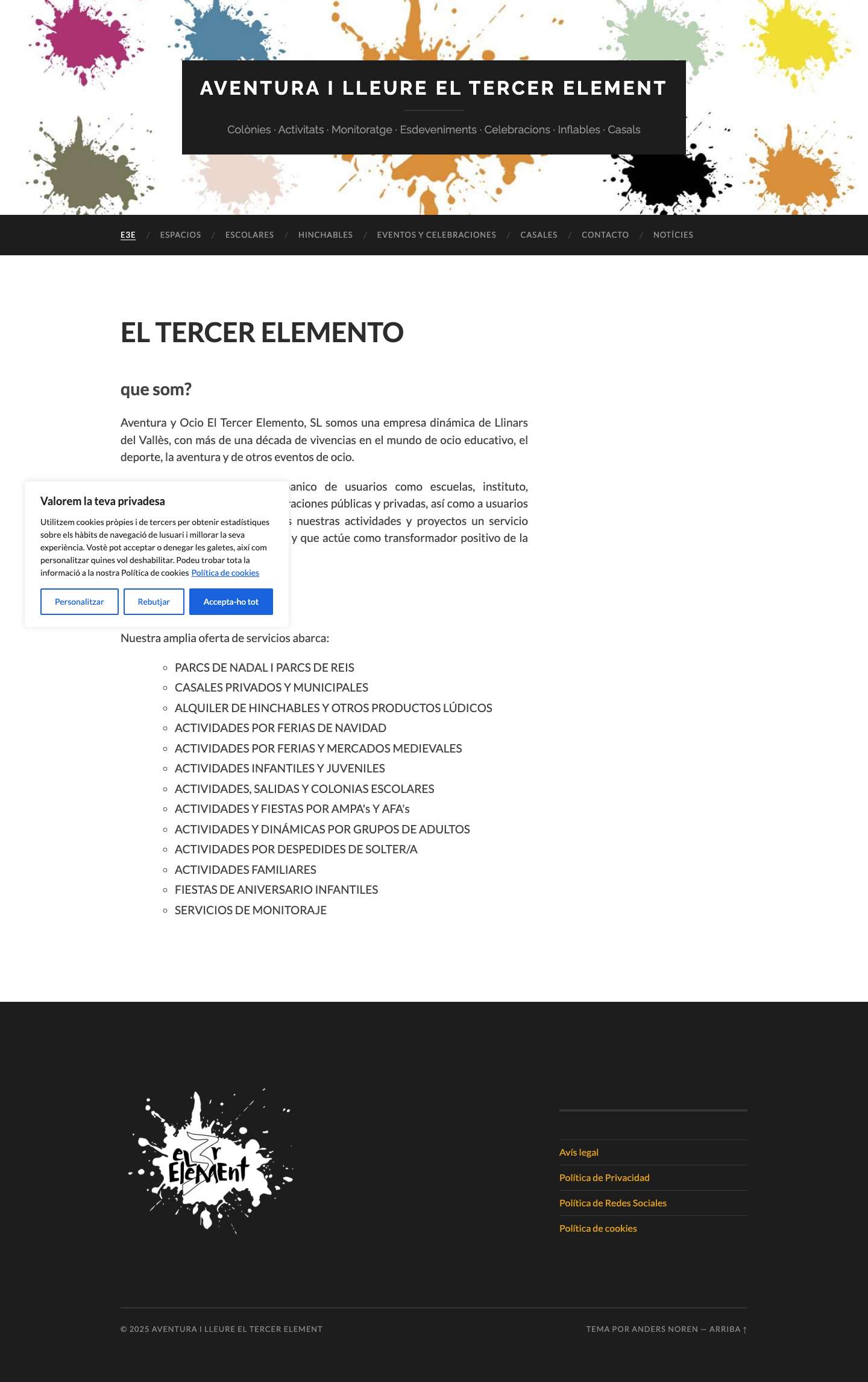 EL TERCER ELEMENT - Aventura i Lleure El Tercer Element - Full Screenshot