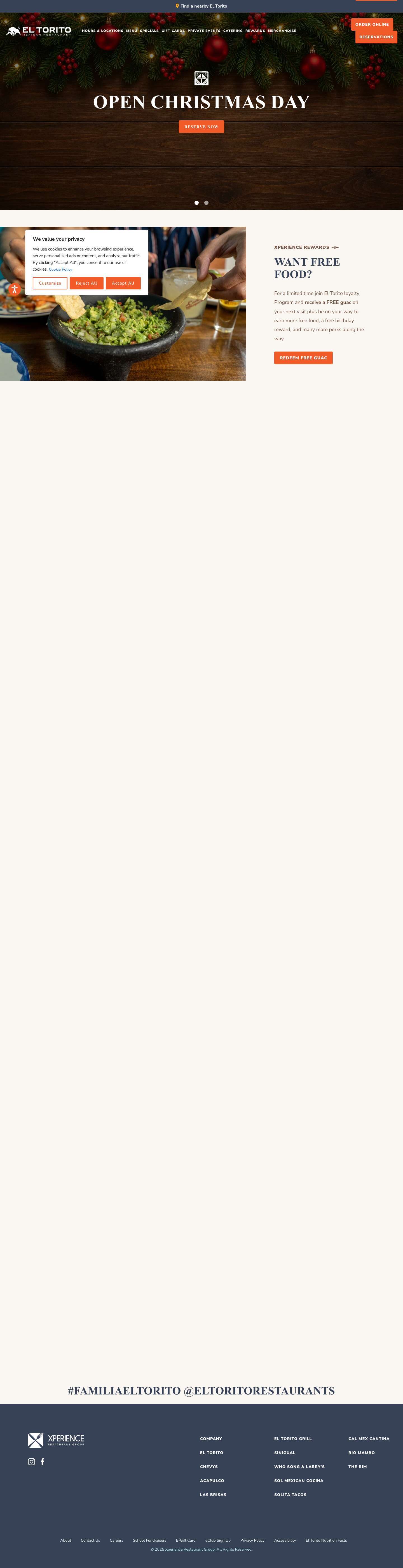 El Torito - We Know Mexican | Mexican Restaurant - Full Screenshot