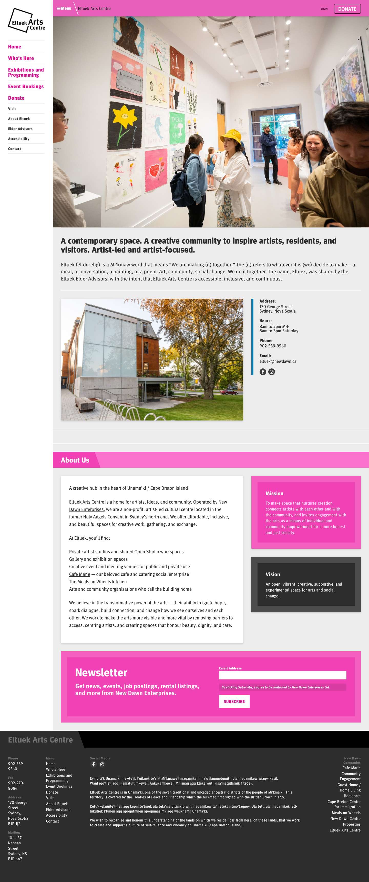 Eltuek Arts Centre - Full Screenshot