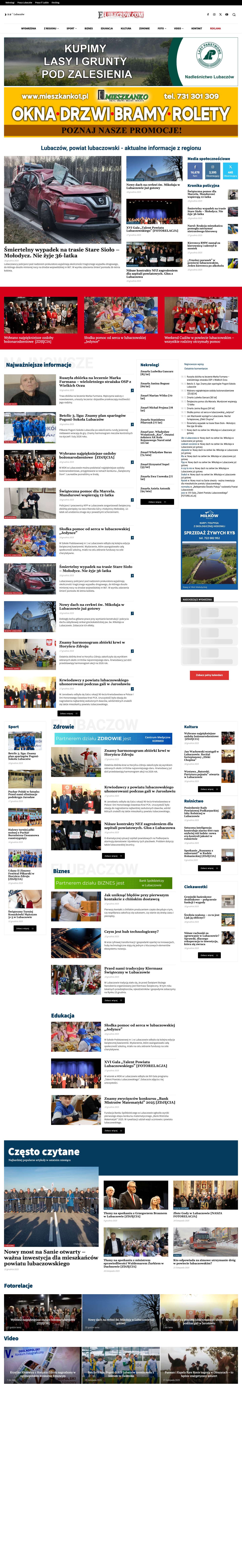 Lubaczów, powiat lubaczowski - aktualne informacje z regionu - Full Screenshot