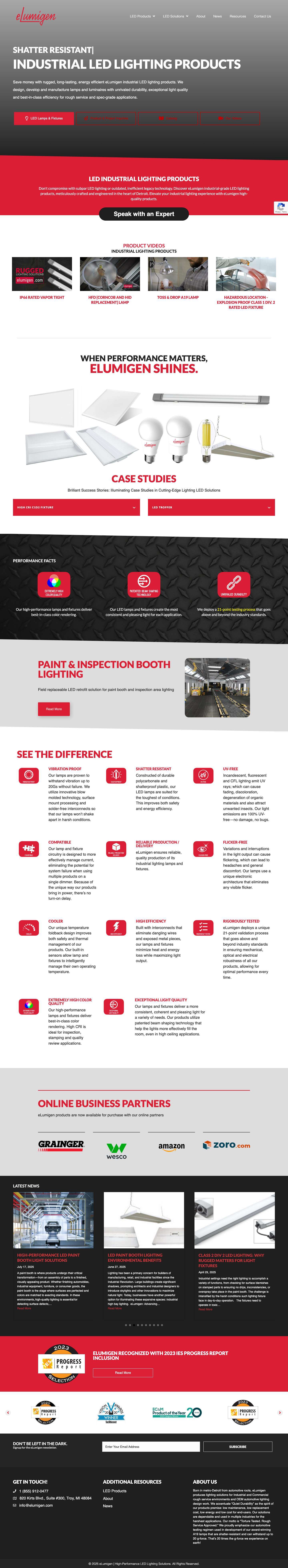 High-Performance LED Industrial Lighting Fixture - Full Screenshot